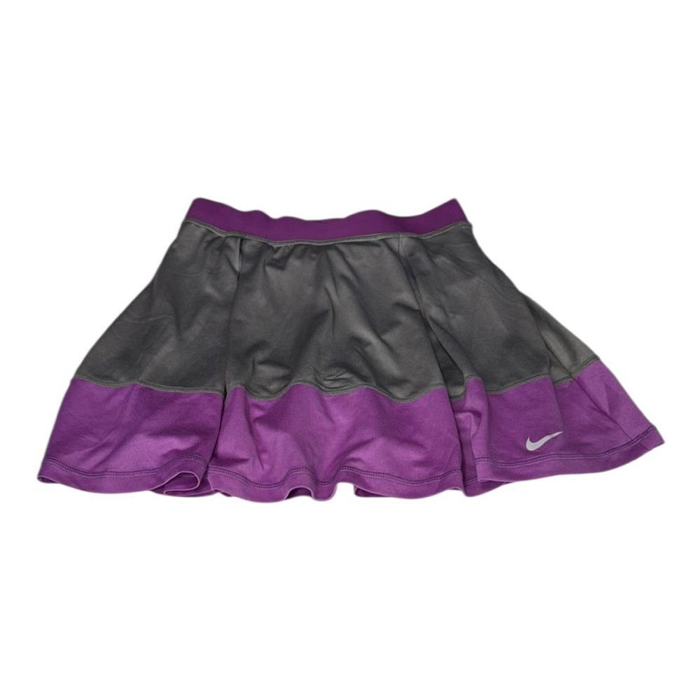 Women's Nike Gray/Purple DriFit Skort Short Athletic Tennis Pickleball Golf NEW